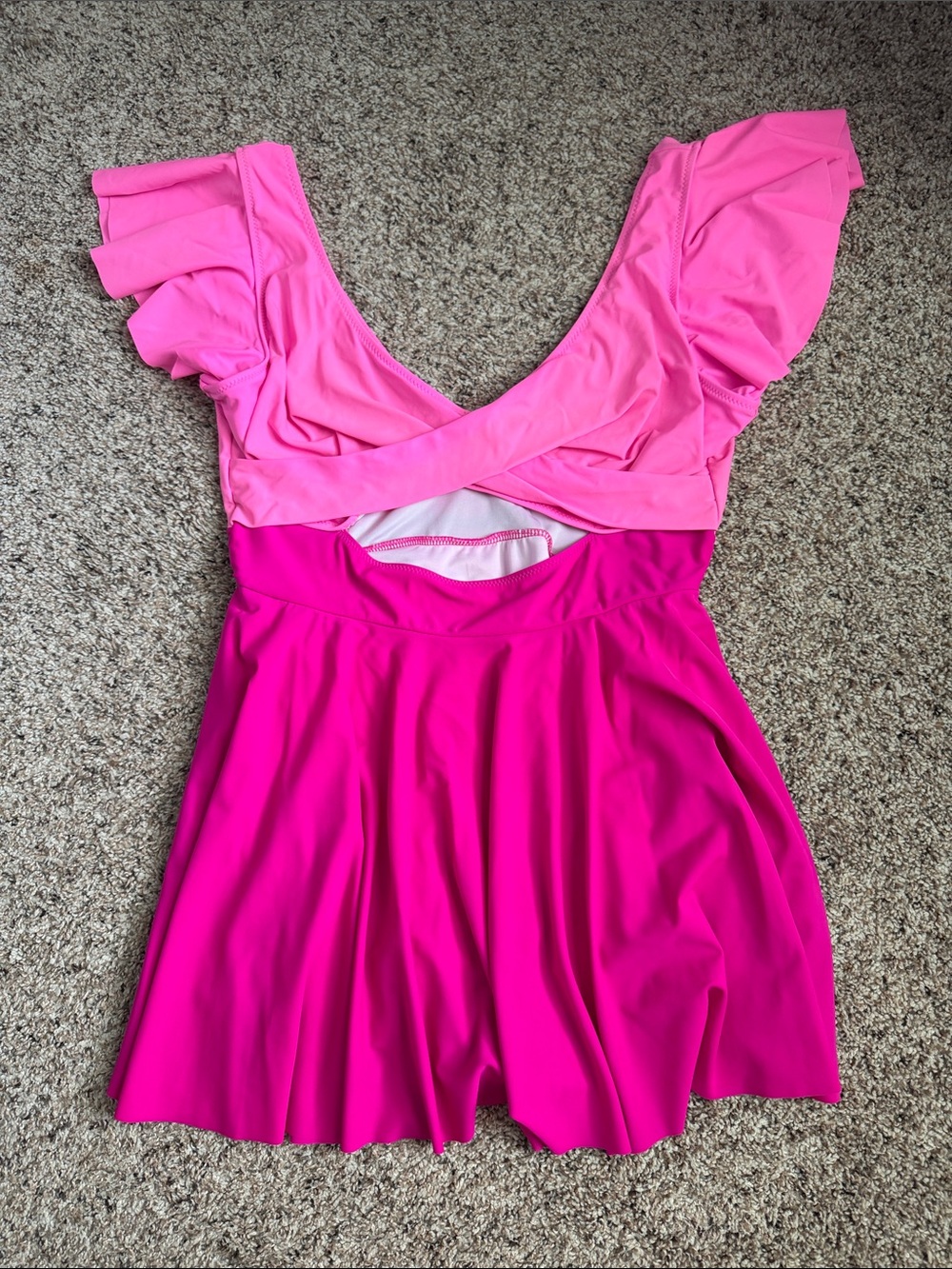 WOMENS BLOOMING JELLY ONE PIECE SWIM DRESS WITH TUMMY CUT OUT